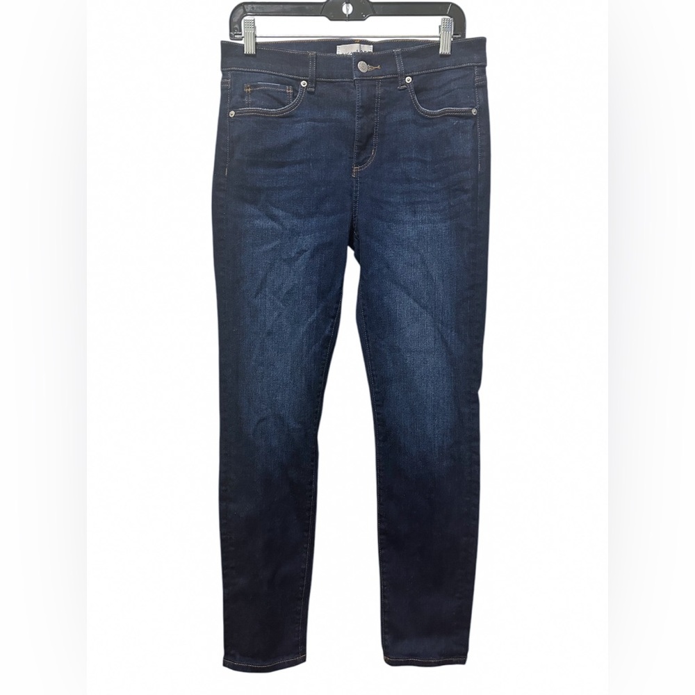 LOFT The Skinny Jeans Womens 4 / 29 Mid Rise Dark Blue Wash Denim - Picture 2 of 11